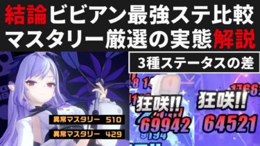 【ゼンゼロ攻略法】【ゼンゼロ】結論ビビアンの最強ステ3種比較解説・マスタリーどこまで積めば良いのか問題について【ゼンレスゾーンゼロ・攻略・考察・検証】危局強襲戦・S無凸・ジェーン